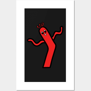 Red Wacky Waving Inflatable Man Posters and Art